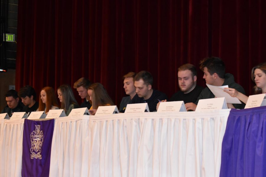 A-West athletes sign their letters of intent. 