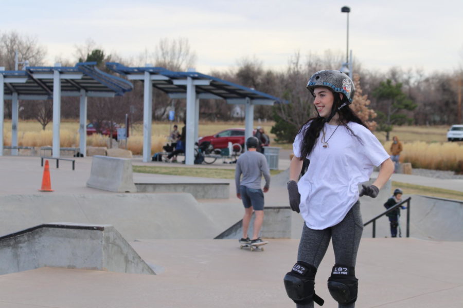 Kenzie Mays outgoing personality shines through as she roller skates. 