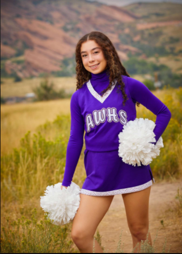 Allison Garcia is the only freshmen on varsity POMS. With that comes difficulty and excitement at the same time. Photo courtesy of Garcia. 