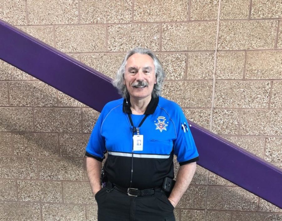 Steve Garrow loves and enjoys all aspects of his job as a security guard at A-West, but one specific part is his favorite. He says, “I get to work with kids again and help them.” 