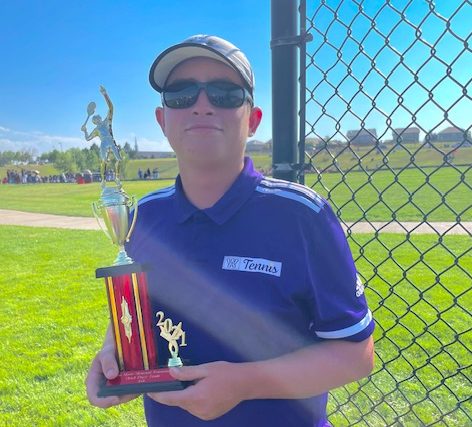 Aiden Gundlach and A-West place thrid in a Varsty tennis tournament in Centennial, Colorado.